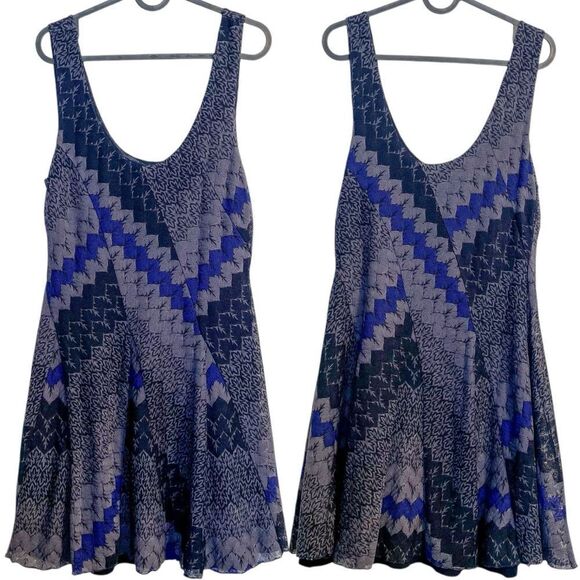 Free People Chevron Sleeveless Mini Dress M - Picture 4 of 9